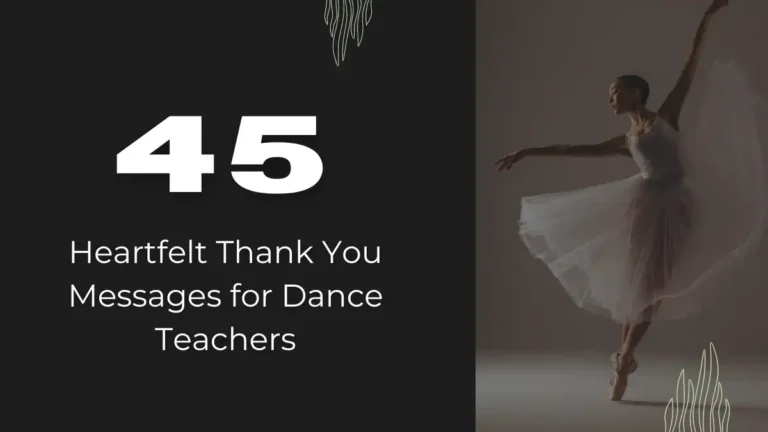 Thank You Messages for Dance Teachers