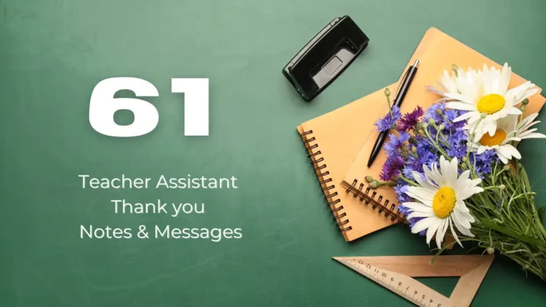 Teacher Assistant Thank you