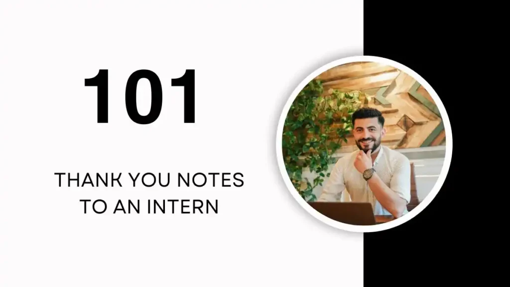 Thank You Notes to an Intern