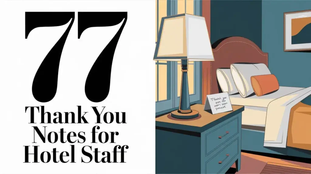 Hotel Staff thank yous