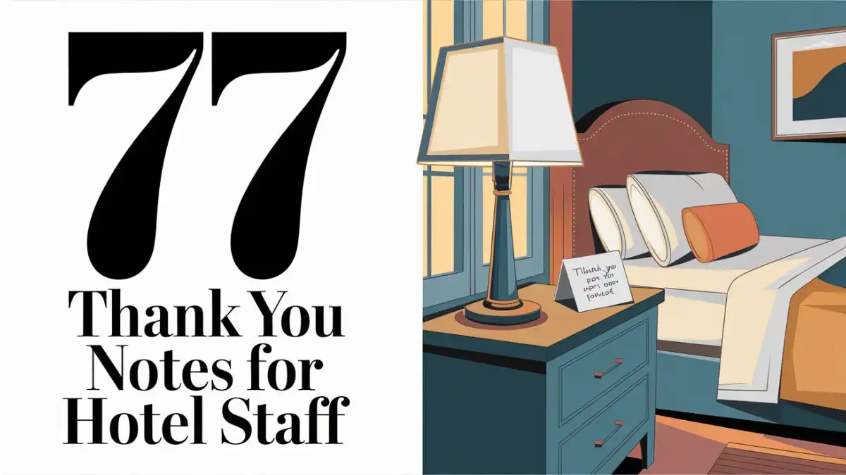 Hotel Staff thank yous